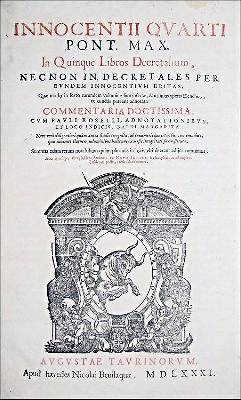 [Canon Law] Innocentius IV, 1571 (1 of 6)