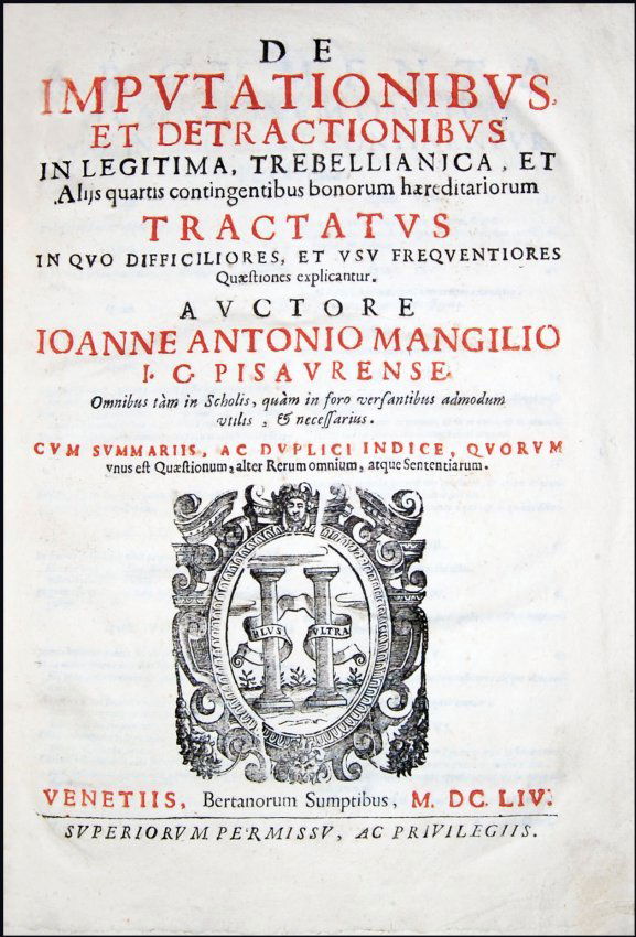 [Civil Law, Inheritance, Legitimate] Mangili, 1654 (1 of 6)