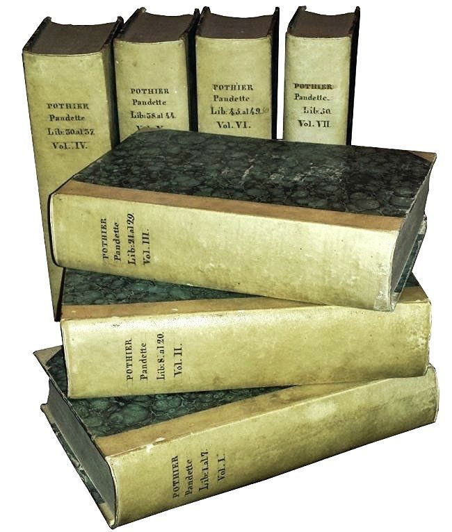 [Roman Law, Pandects] Pothier, Pandectae, 7 vols (1 of 2)