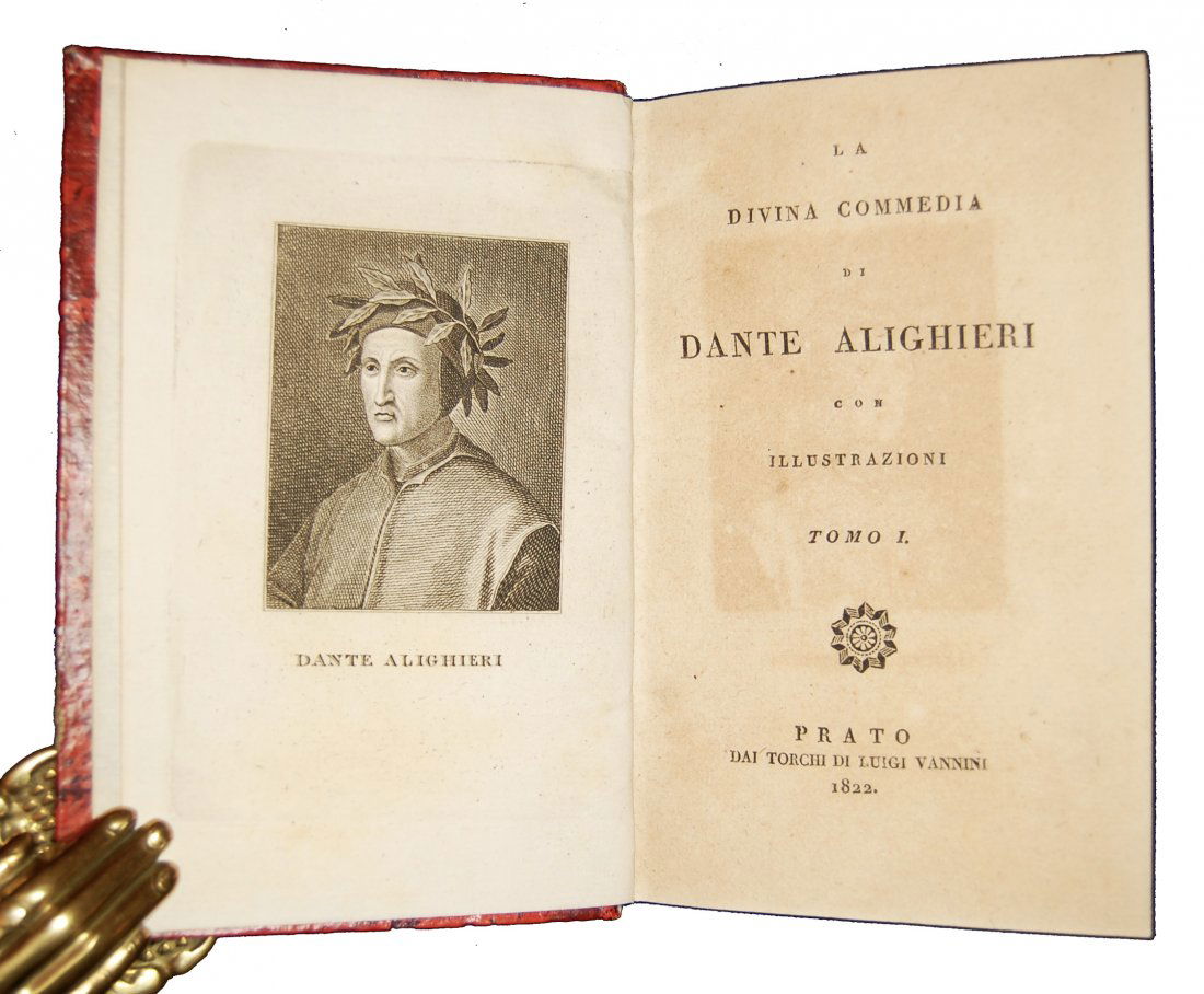 [Poetry, Divine Comedy] Dante, Prato, 1822, 3 vols (1 of 8)