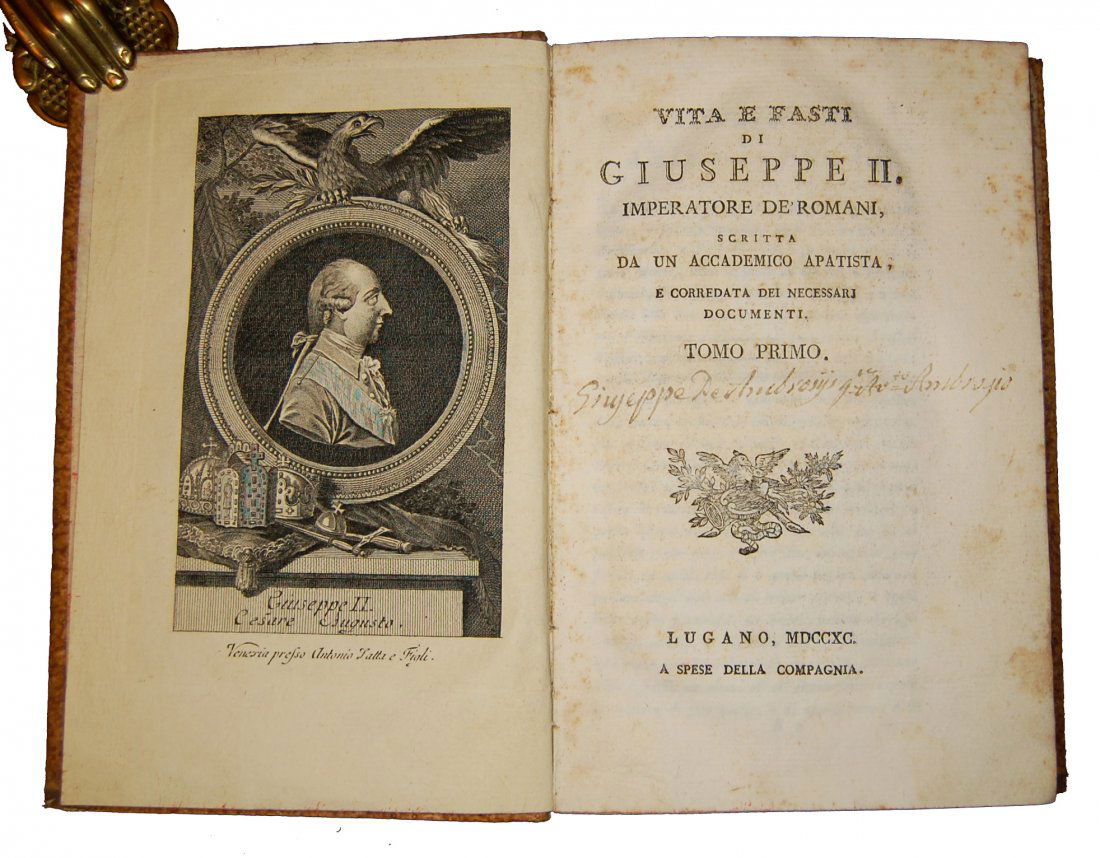 [Biographies, Austria] Vita di Giuseppe II, 1790 4 vols (1 of 10)