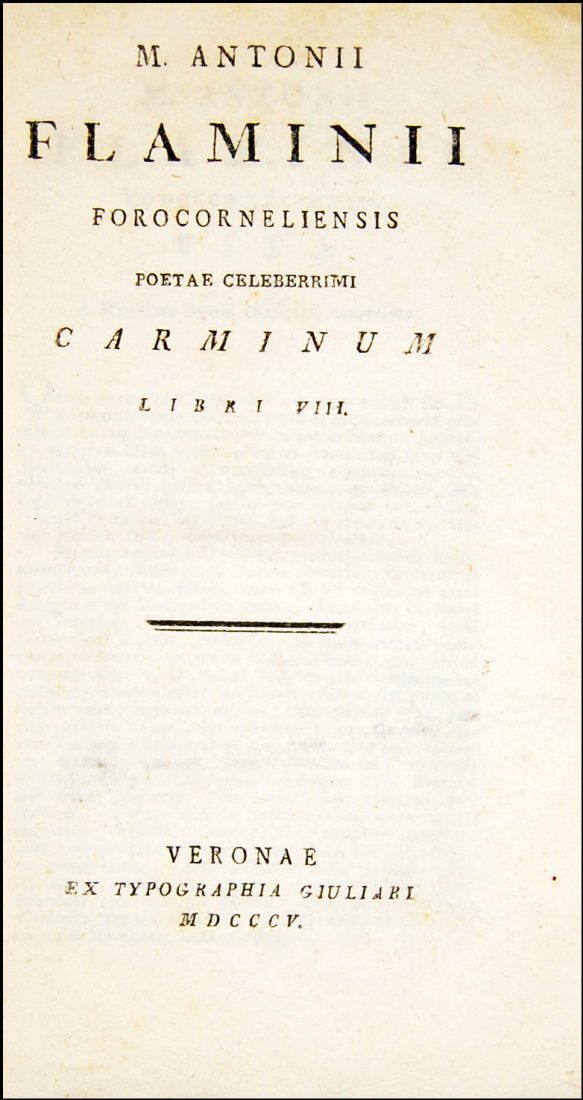 [Poetry] Flaminio, Carminum - Fracastoro, Morbo gallico (1 of 5)