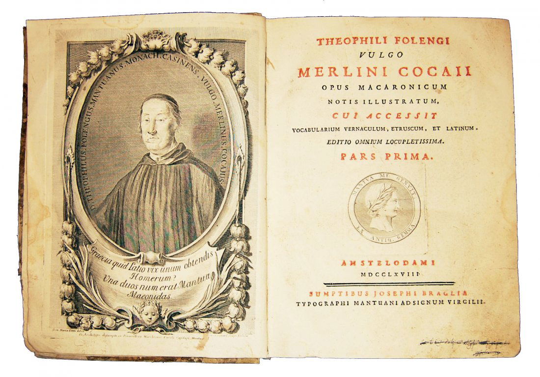 [Poetry] Folengo, Opus macaronicum, 1768-71, 2 v. (1 of 10)