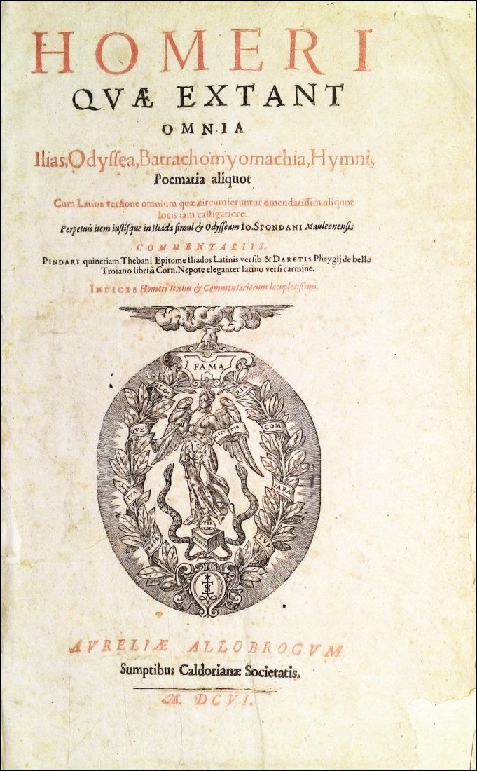 [Poetry, Greek Literature] Homer, 1606 (1 of 8)