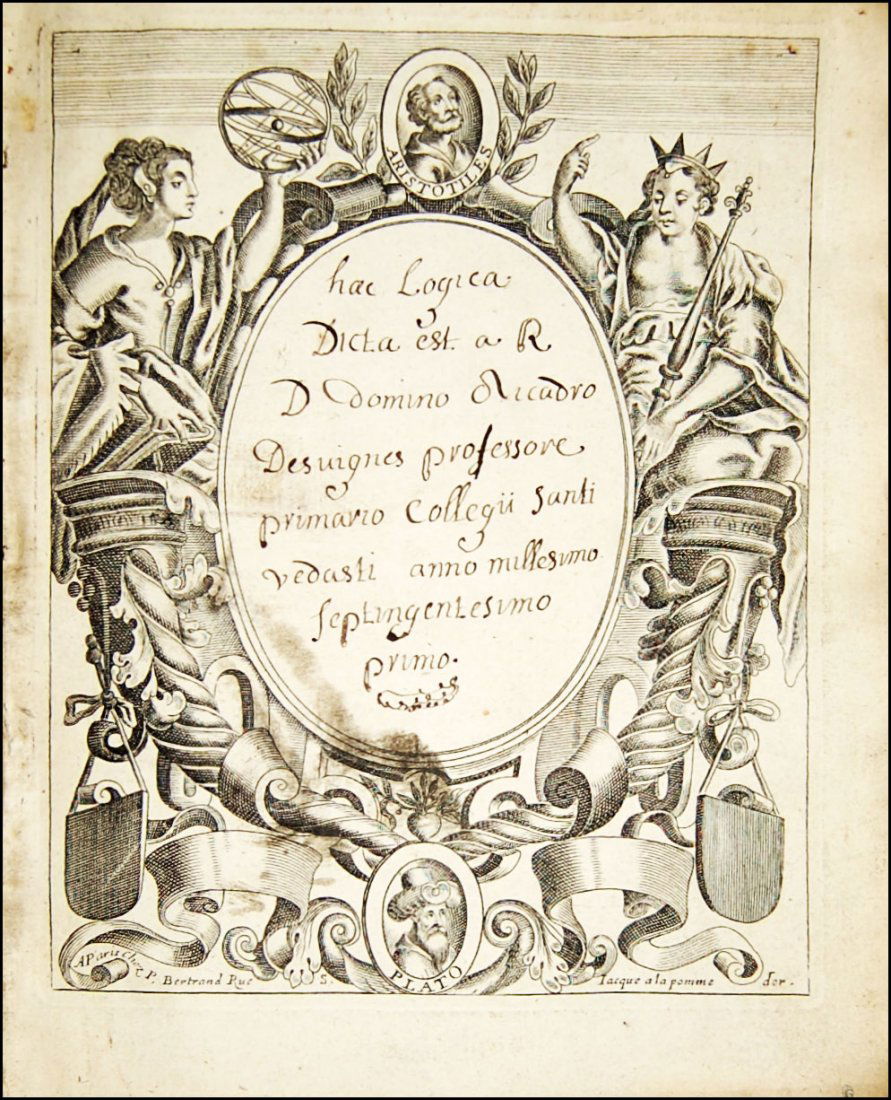 [Manuscripts, Logic, Engravings] Desvignes, 1701 (1 of 10)