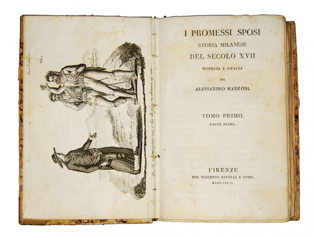 [Novels] Manzoni, I promessi sposi, 1827 3 vols (1 of 9)