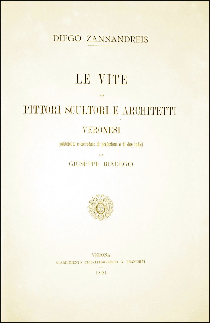 [Biographies, Painters] Zannandreis, Pittori veronesi (1 of 3)