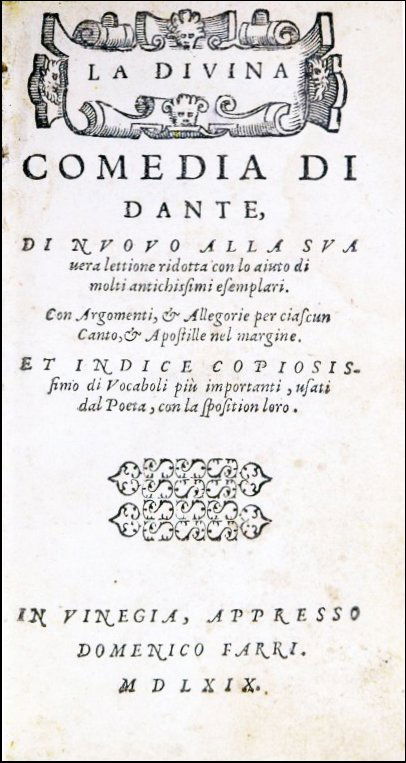 [Divine Comedy] Dante, Farri, 1569 (1 of 6)