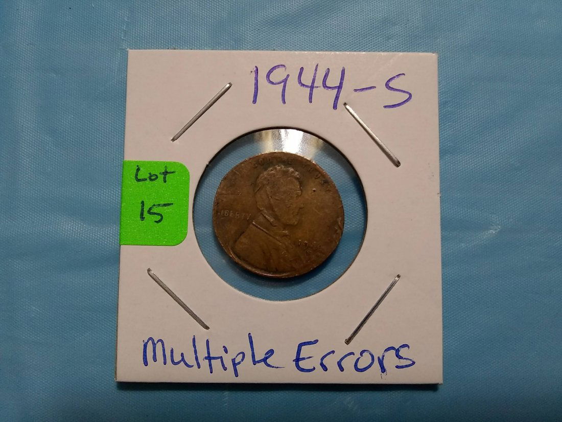 1944-S Lincoln Penny: MULTIPLE ERRORS (1 of 8)