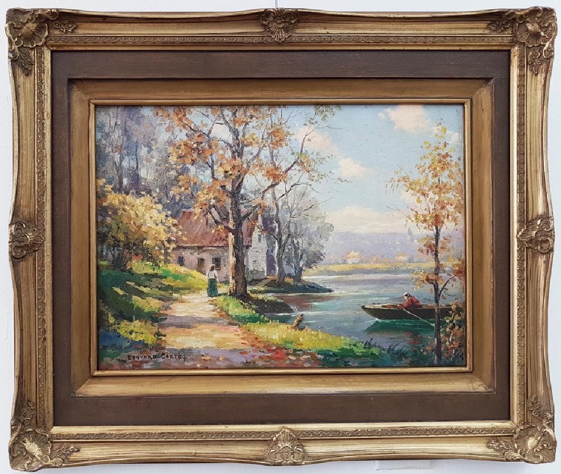 oil on canvas: MANNER OF Edouard Cortes oil on canvas 13" x 18"