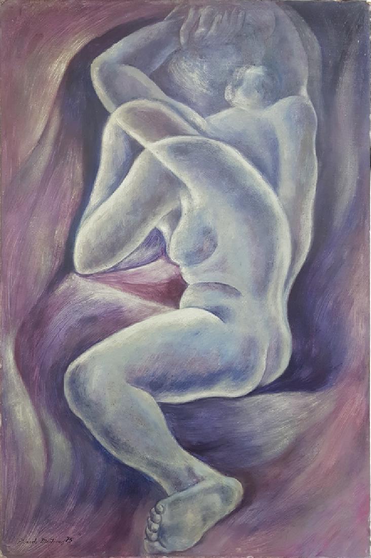 RICARDO MARTINEZ OIL ON WOOD BOARD (1 of 4)