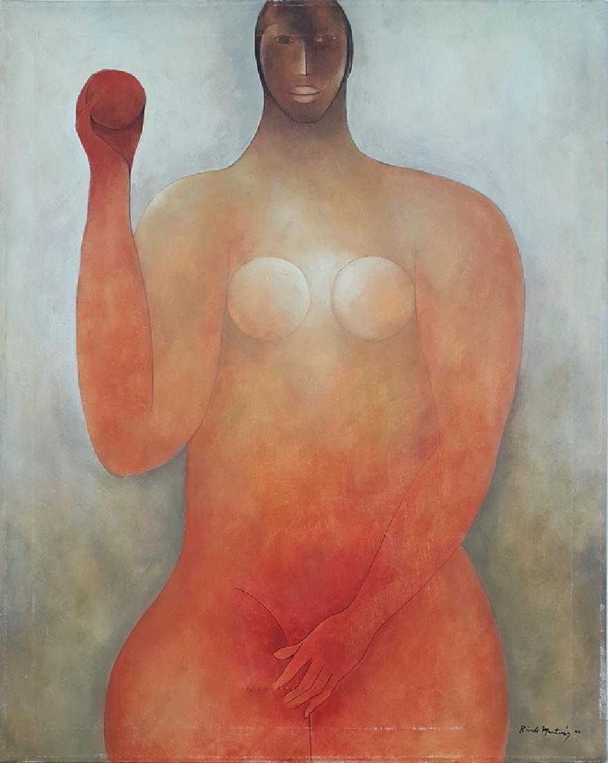 RICARDO MARTINEZ OIL ON WOOD BOARD (1 of 4)