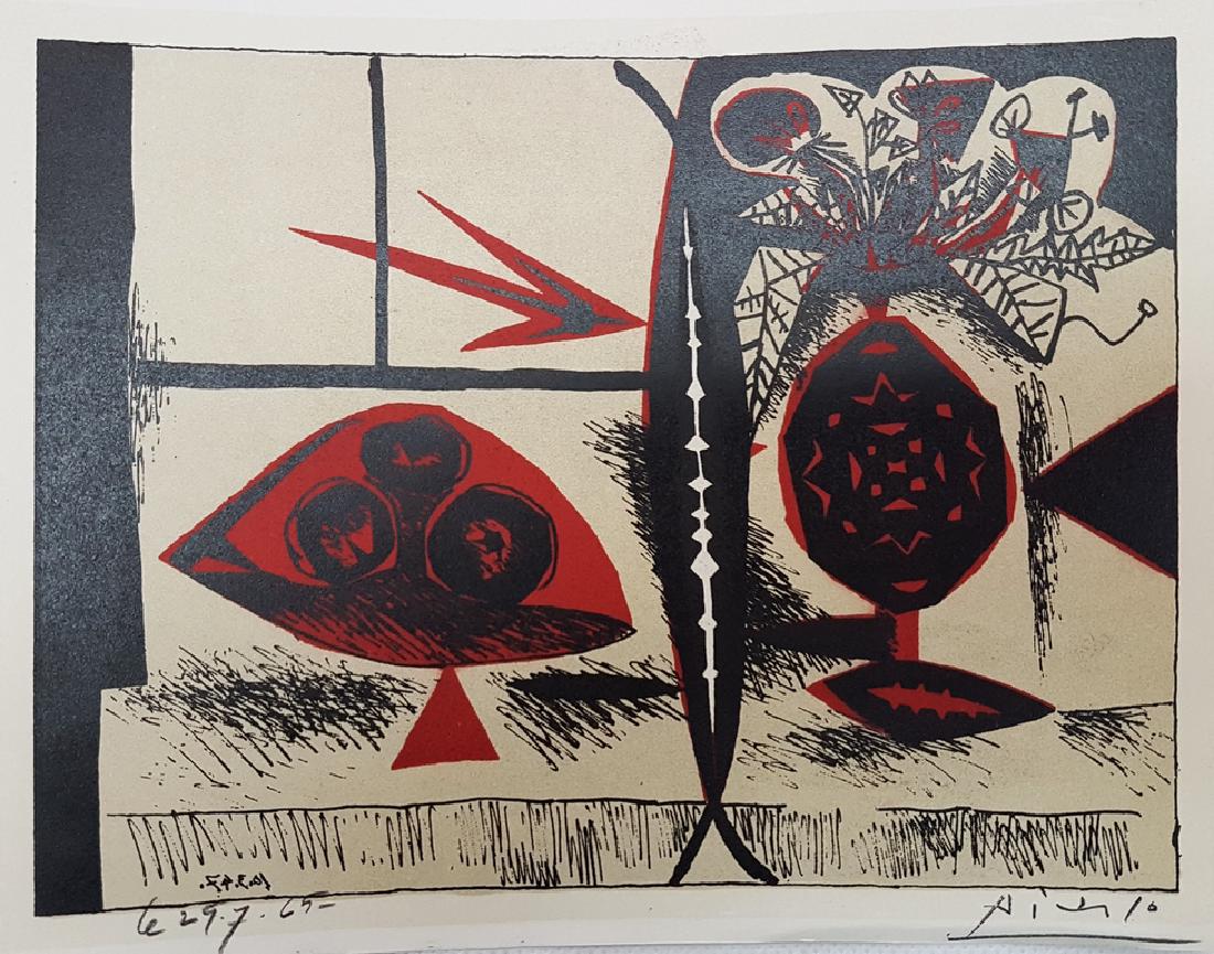 PABLO PICASSO SIGNED COLOR LITHOGRAPH (1 of 2)