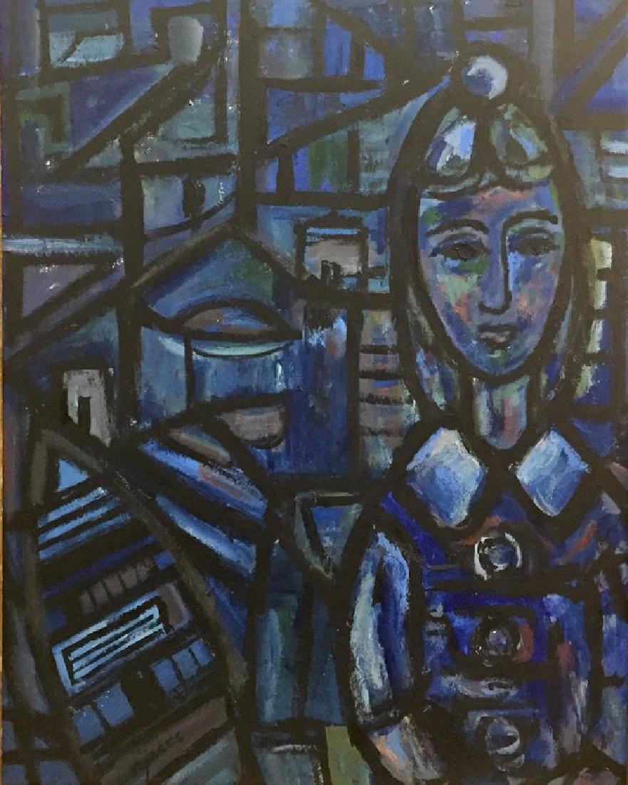 CUBA JOSE MARIA MIJARES: CUBA OIL ON CANVAS, 30 X 23.5 INCHES, UNDATED, GOOD CONDITION AND FRAMED with COA