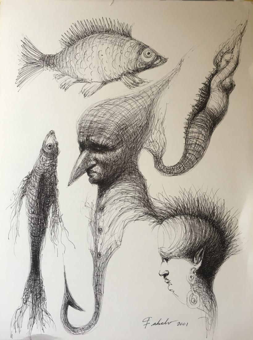 FABELO CUBA: INK ON PAPER 11 X 9 INCHES