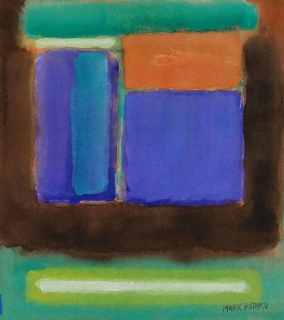 MIXED MEDIA ON PAPER SIGNED MARK ROTHKO (1 of 2)