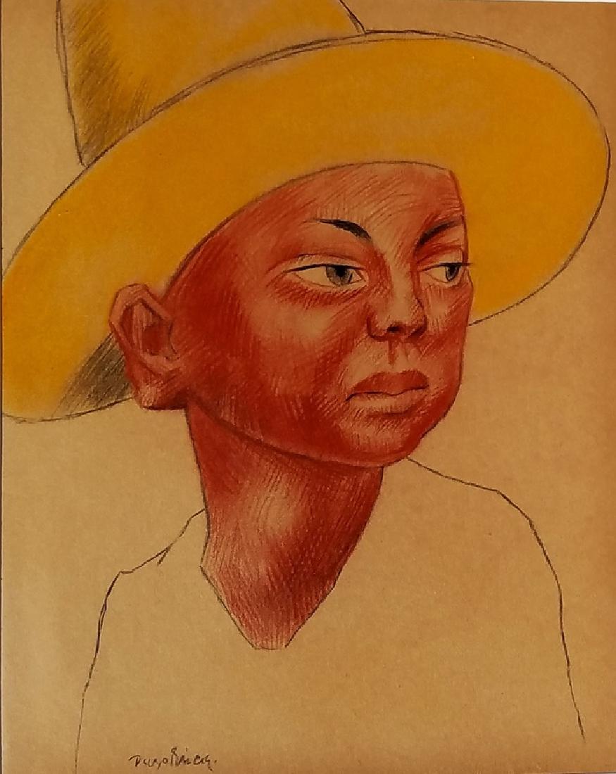 DIEGO RIVERA CRAYON ON PAPER (1 of 2)