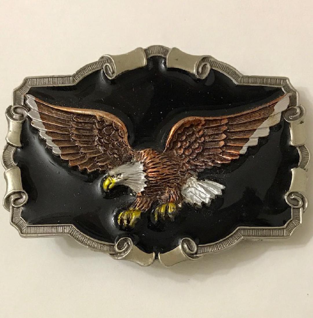 Vintage Enameled HARLEY-DAVIDSON Belt Buckle: Great Piece with Serial Numbers – See all Photos