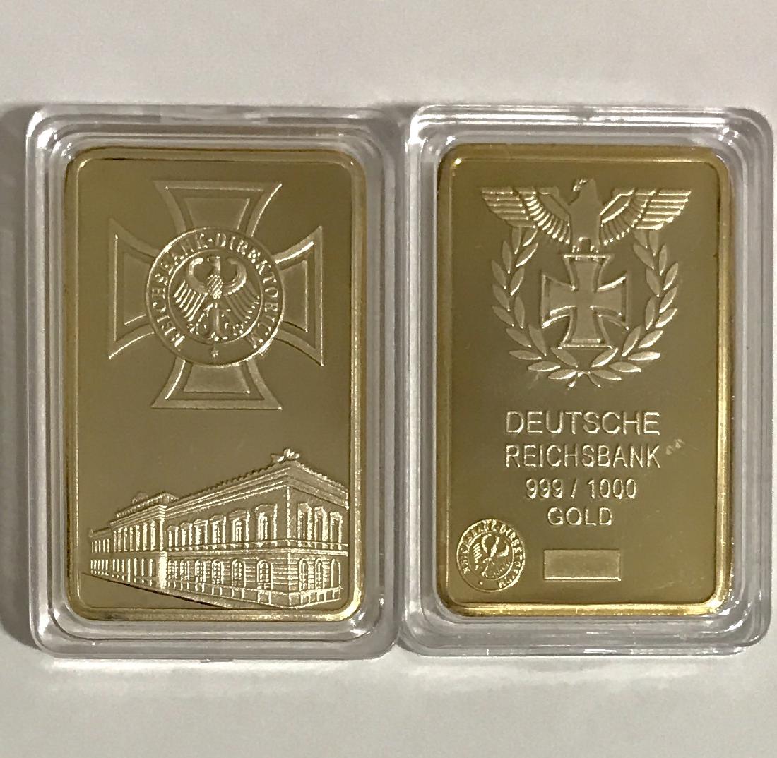 German DEUTSCHE REICHSBANK .999 Gold Clad Bar