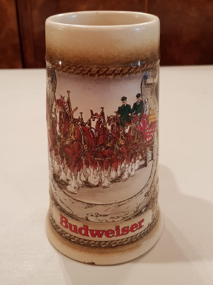 Budweiser beer stein mug: Budweiser beer stein mug. Bottom: "Staffel Stoneware". 6 3/4"