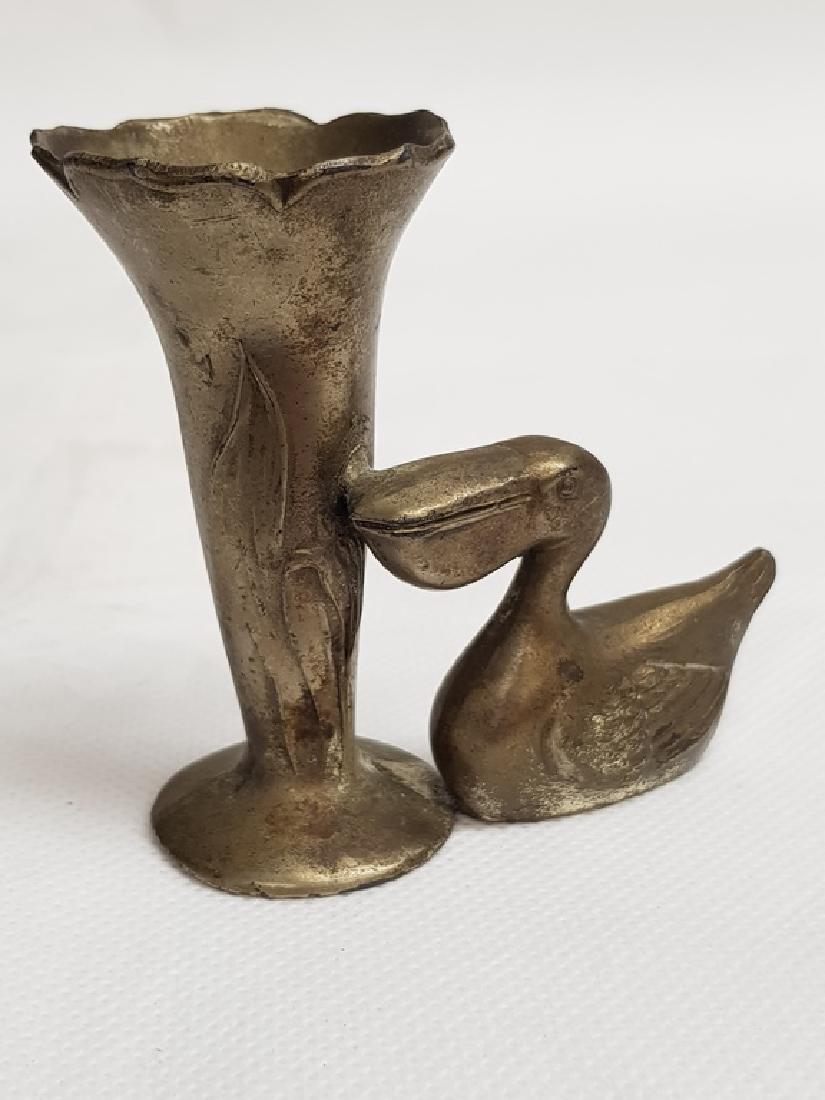 MADE IN OCCUPIED JAPAN MINIATURE METAL VASE (1 of 2)