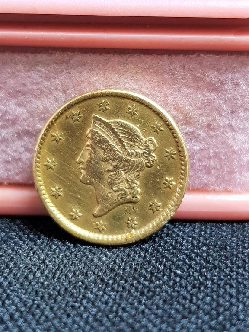 1853 USA ONE DOLLAR GOLD COIN (1 of 2)