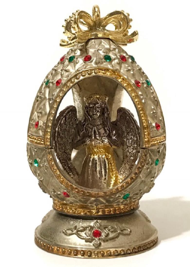 Beautiful WALLACE Silversmith “Angel of Hope” Egg: Beautiful WALLACE Silversmith “Angel of Hope” Egg