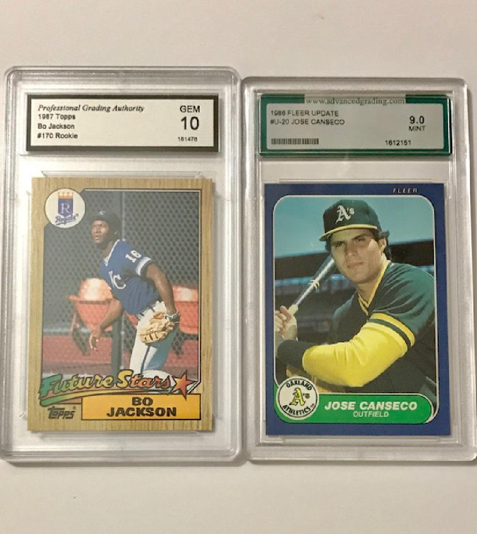 BO JACKSON & JOSE CANSECO Rookie Baseball Cards: BO JACKSON & JOSE CANSECO Rookie Baseball Cards