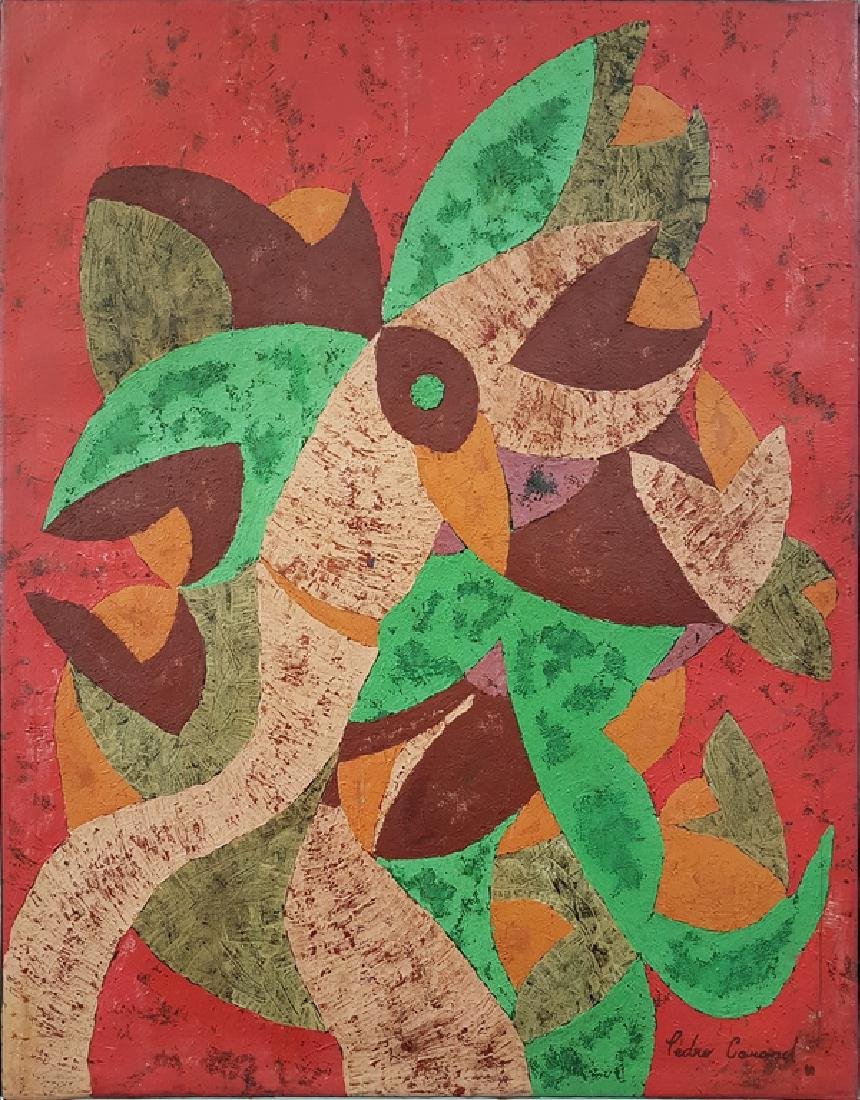 OIL ON CANVAS SIGNED PEDRO CORONEL 80: 35.25" X 27.75"