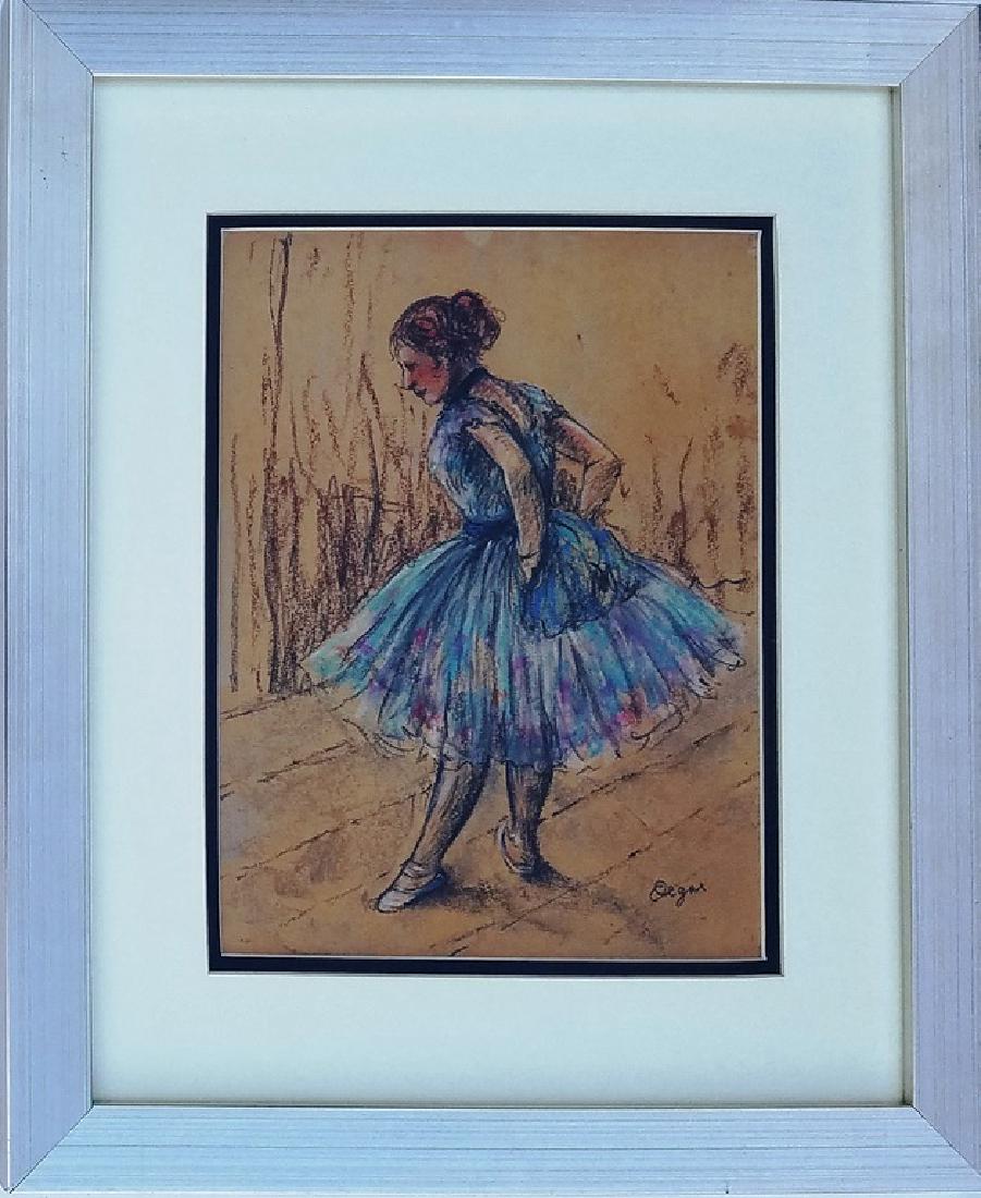 COLOR PASTEL ON PAPER SIGNED DEGAS (1 of 2)