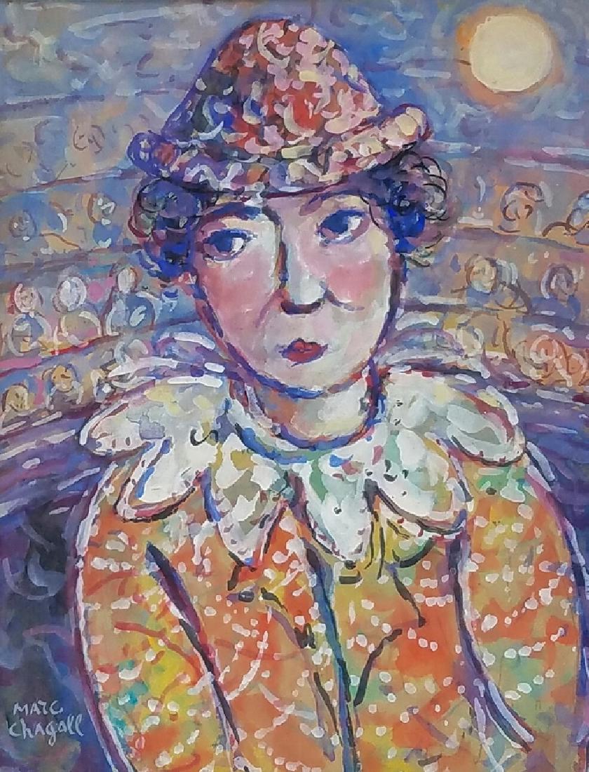 GOUACHE ON PAPER Signed Marc Chagall (1 of 1)