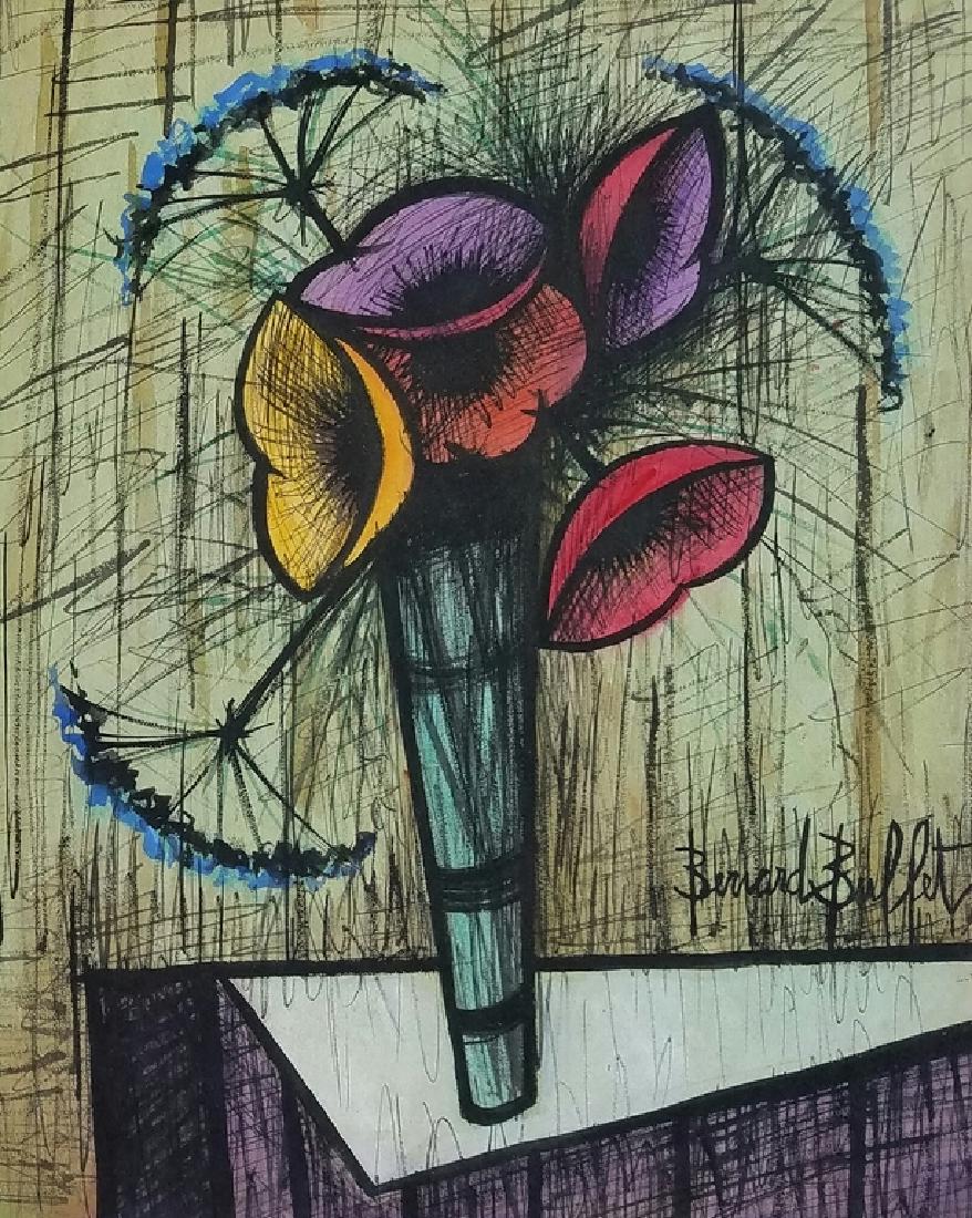 MIXED MEDIA ON PAPER Signed Bernard Buffet (1 of 1)