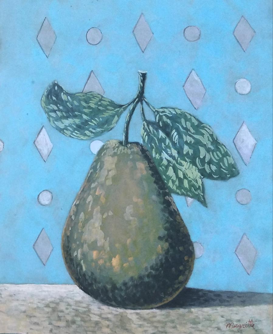 GOUACHE ON PAPER SIGNED MAGRITTE (1 of 1)