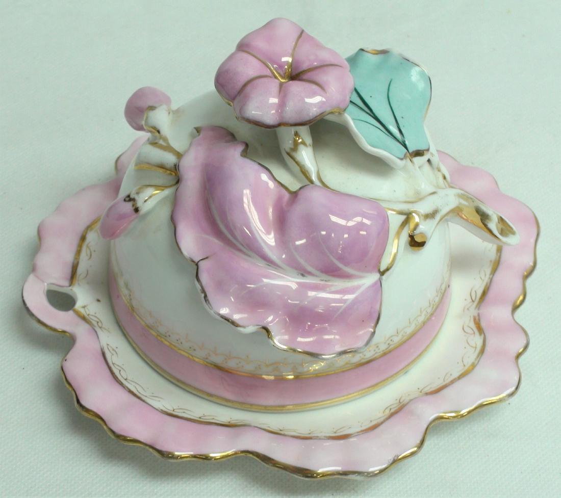 VINTAGE KPM PORCELAIN BUTTER DISPENSER: 4" X 7"