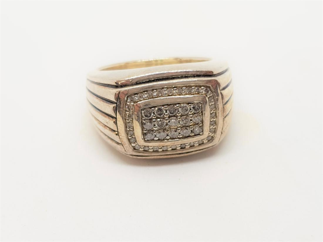DAVID YURMAN STYLE DIAMOND MENS RING (1 of 2)