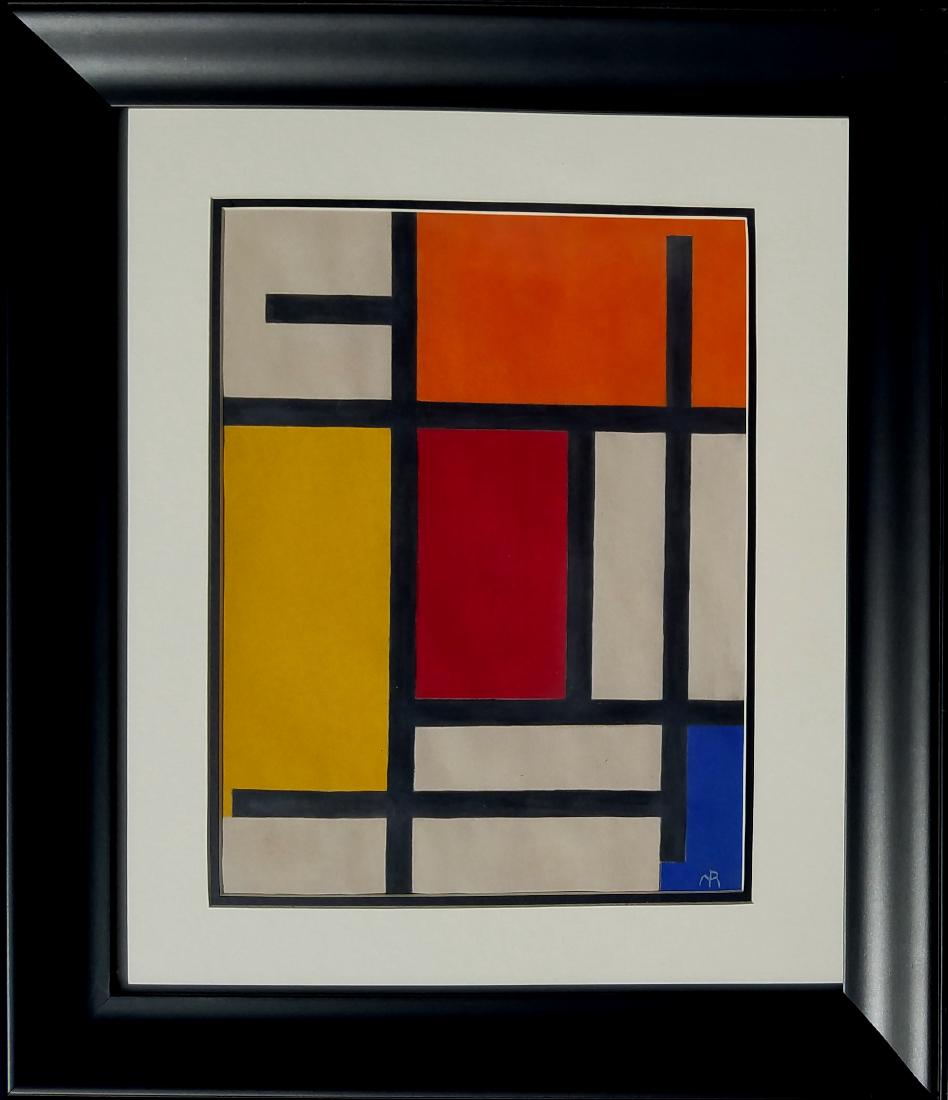 GOUACHE ON PAPER Piet Mondrian: GOUACHE ON PAPER Piet Mondrian 14" X 10.75"