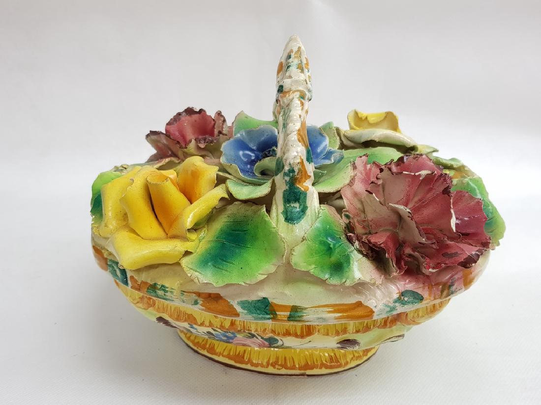 Capodimonte made in Italy Lidded porcelain Bowl: 8" x 10"