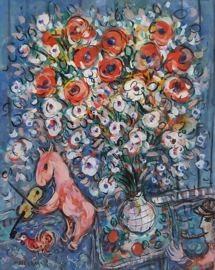 GOUACHE ON PAPER SIGNED MARC CHAGALL (1 of 1)