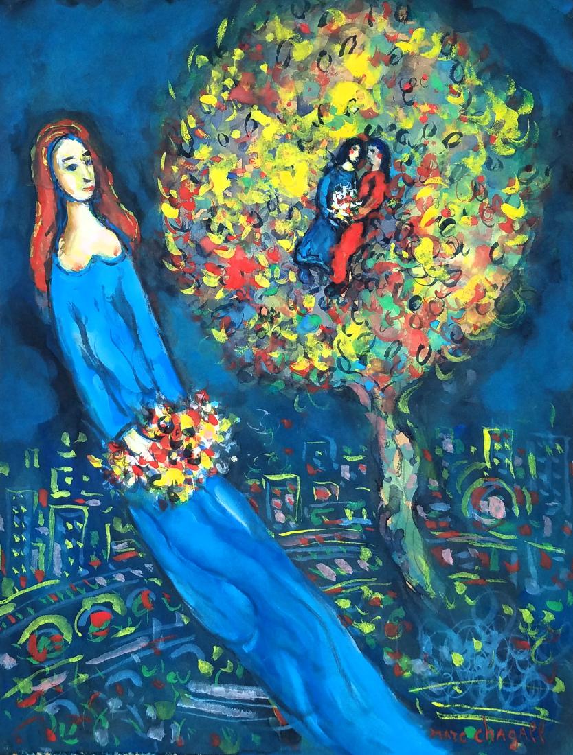 GOUACHE ON PAPER SIGNED MARC CHAGALL (1 of 1)
