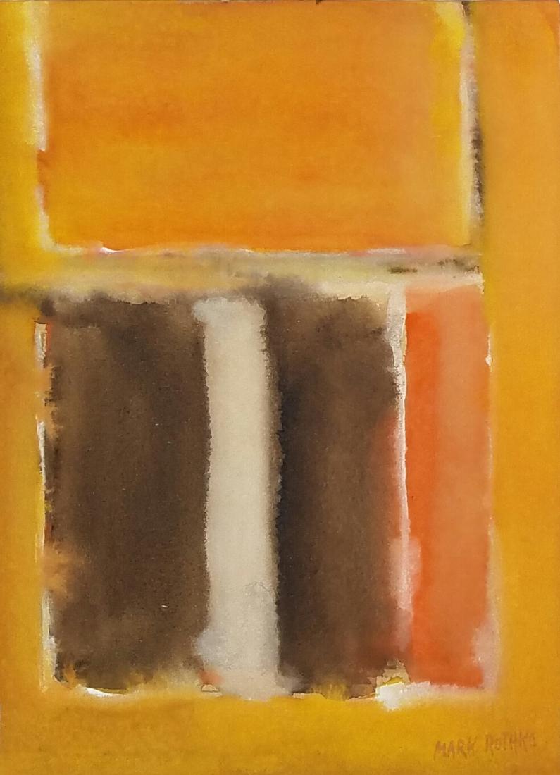 MIXED MEDIA ON PAPER SIGNED MARK ROTHKO (1 of 1)