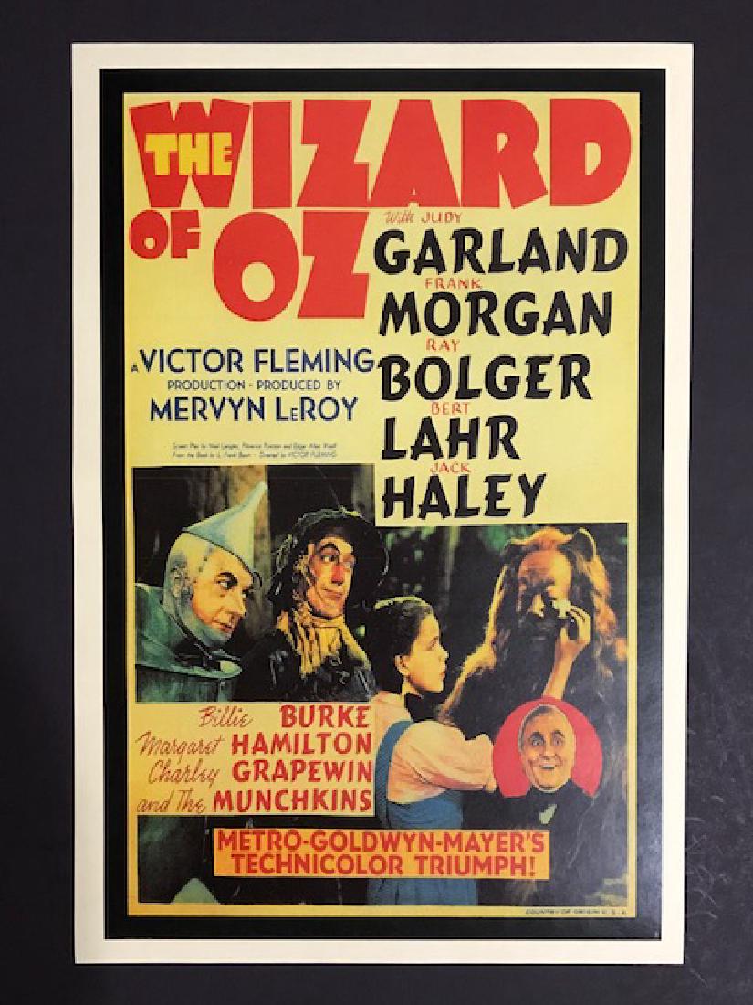 The Wizard of Oz Movie Theater Poster: Judy Garland 12” x 18” Vintage Print Date Unknown