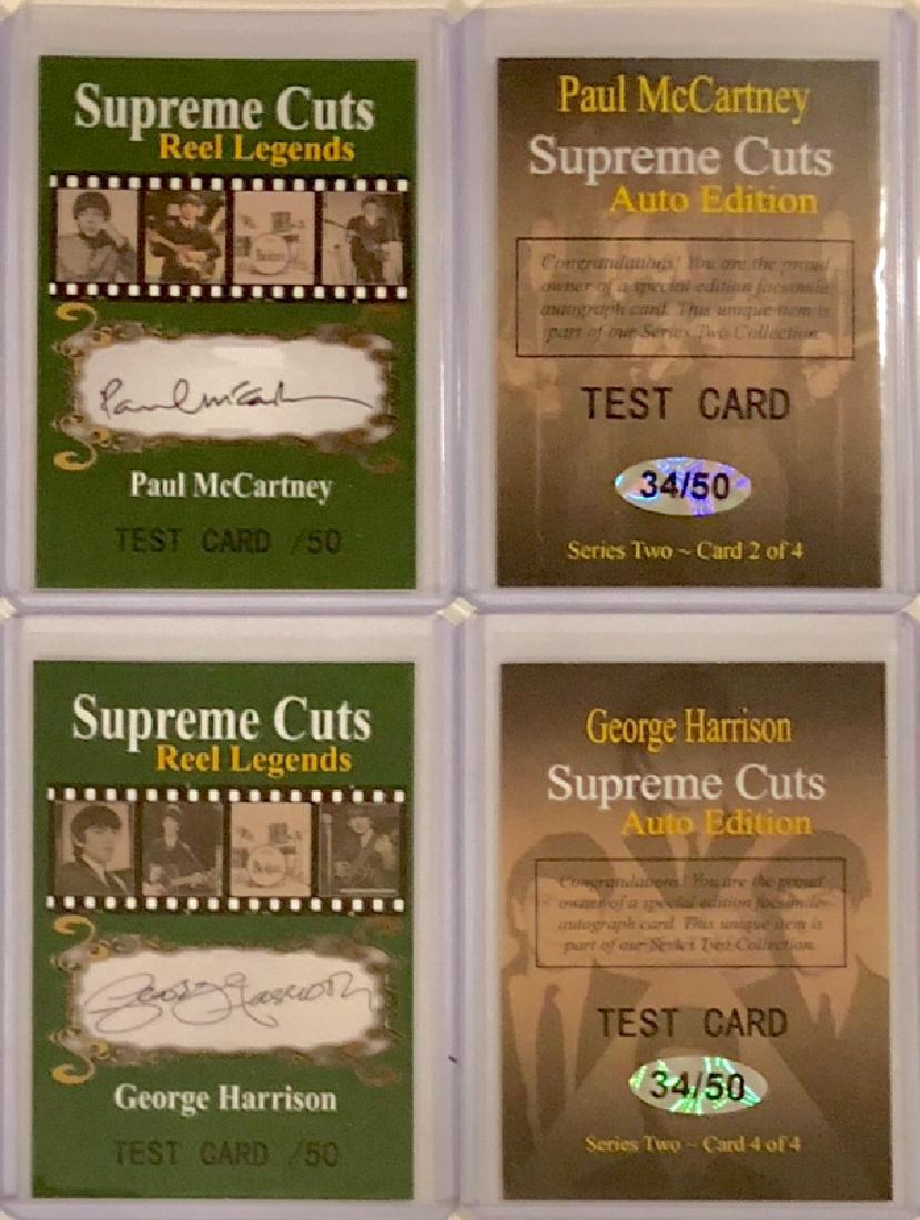 The BEATLES Rare Reel Legends TEST Signed Cards: With Hologram Seal – #34 of ONLY 50 Made George Harrison & Paul McCartney