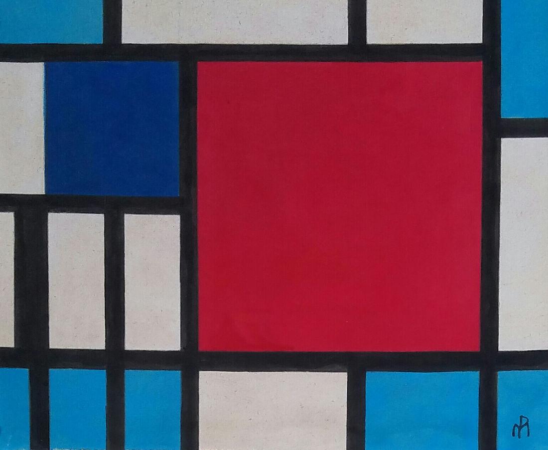 attributed to Piet  Mondrian gouache on paper (1 of 1)