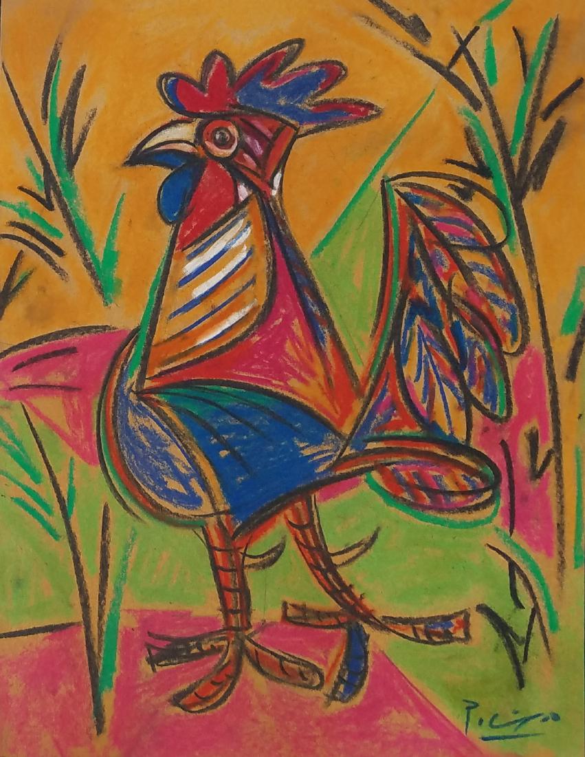 Picasso mixed media on paper (1 of 1)