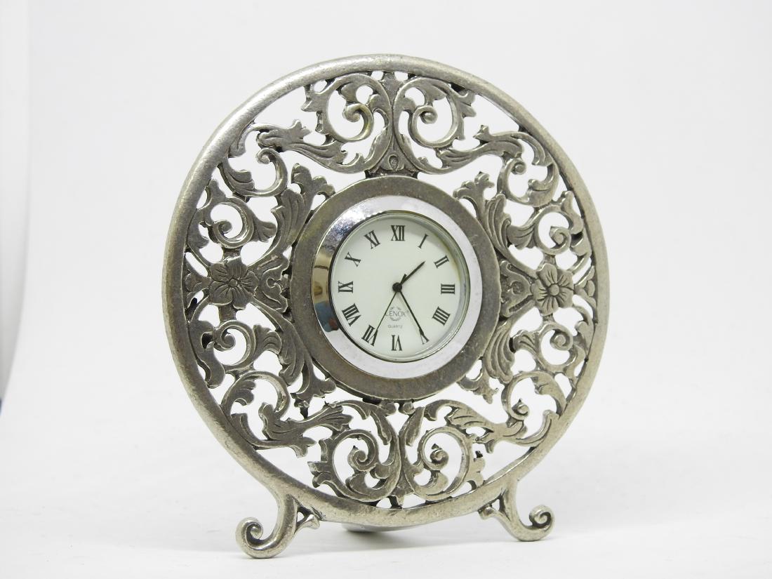 vintage Lenox pewter desl clock (1 of 3)