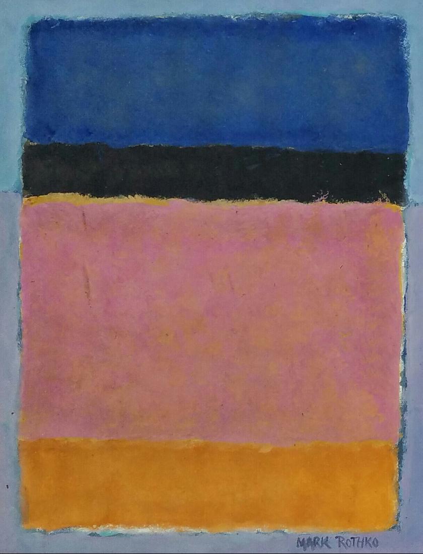 signed Mark Rothko mixed media on paper (1 of 1)