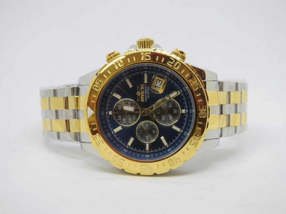Invicta two tone chronograph watch (1 of 2)