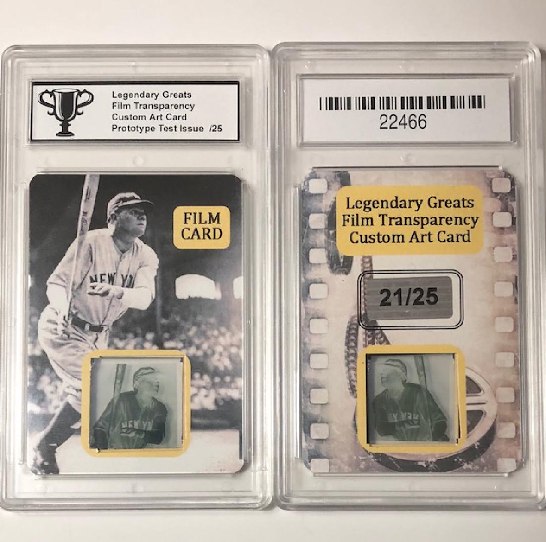 Scarce Prototype Test BABE RUTH Film Transparency: #21 of Only 25 Produced- Film Transparency Custom Film Art Card