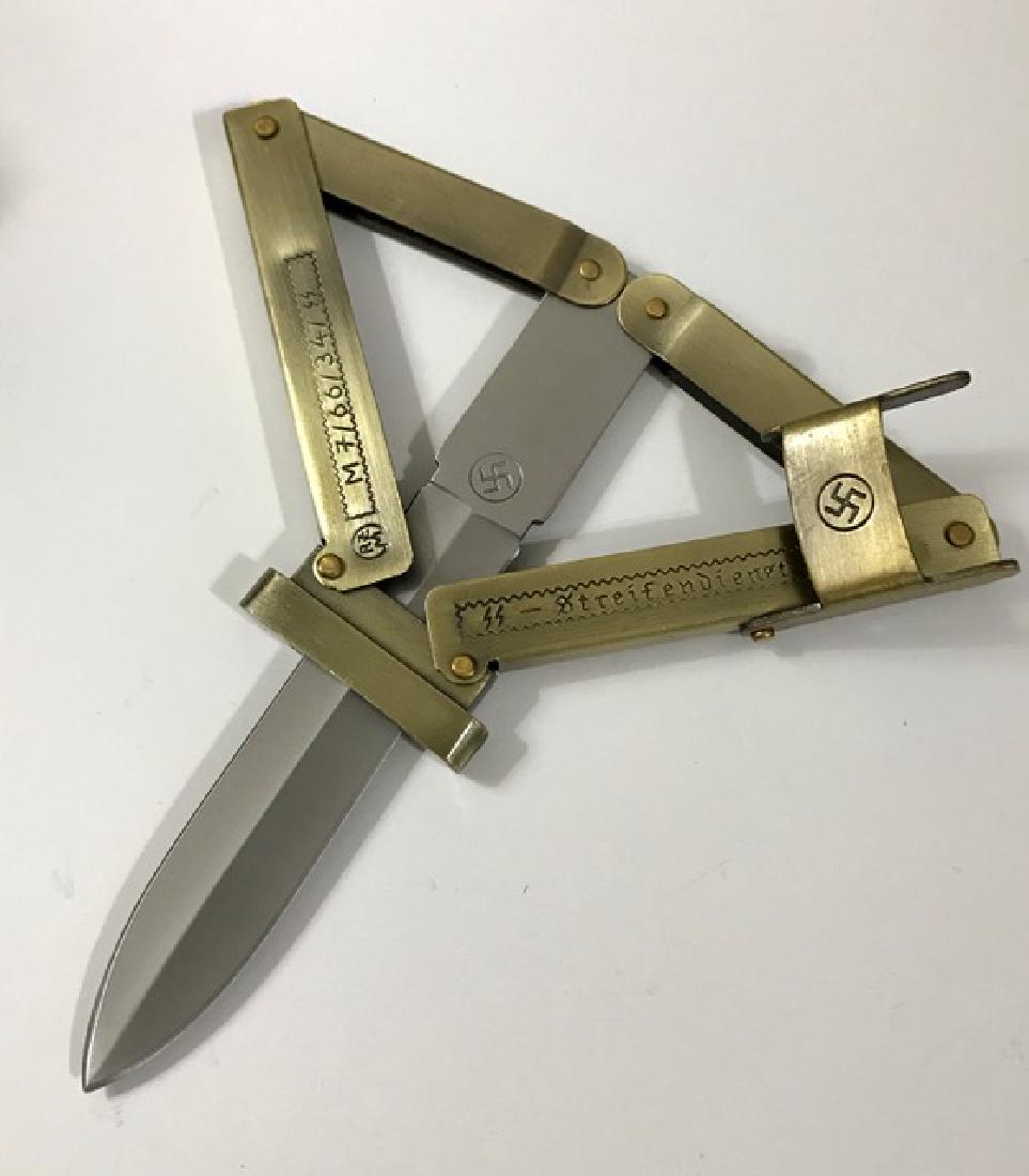 WW2 style Nazi Swastika Paratrooper Folding Knife: Multiple Photos Posted