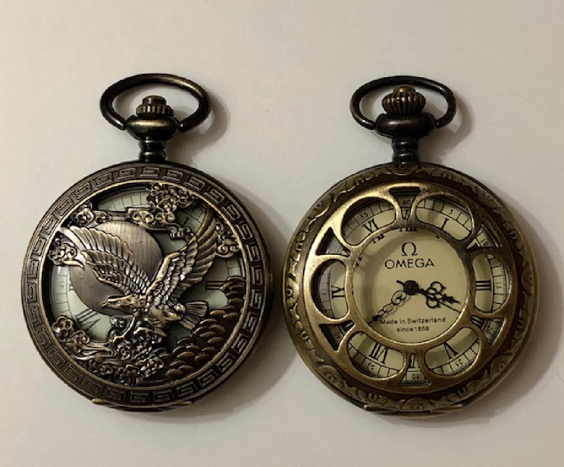 2 Vintage OMEGA Working Pocket Watches/READ BELOW: Both Watches Work but Back Glass needs to be replaced